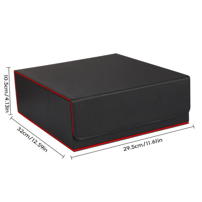 Four-Row Trading Card Storage Box with Magnetic-Style Lid, Two Colors and Pictured 29.5 cm Width