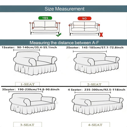 Sofa Cover Seersucker Stretch Slipcover with Elastic Band Closure for 1 to 4-Seater Sofas in Eight Colors