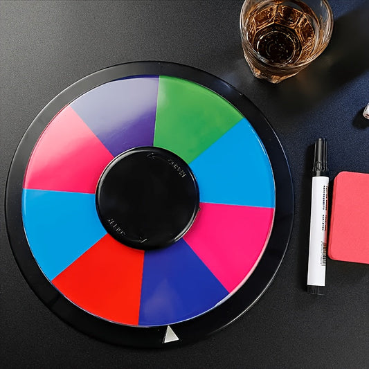 Spinning Prize Wheel 10 Inch – Rotating Game Wheel for Party Games, Family Game Night, Classroom Activities, Prizes, Questions & Challenges