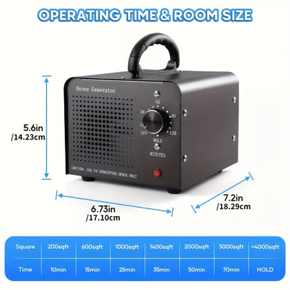 Ozone Generator Commercial 36000mg/h, O3 Air Purifier Deodorizer Ionizer with Timer & Humidity Display