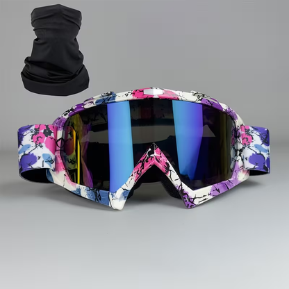 Thirty-Style NAFEIB Ski Goggle and Matching Headwear Set with Mirrored, Clear, Silver and Gray Lens Options