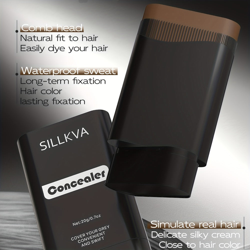 Gray Root Touch-Up Color Concealer Comb for Hair & Beard, Fine Teeth Applicator, 5 Shades, Precise Coverage 0.7oz Each