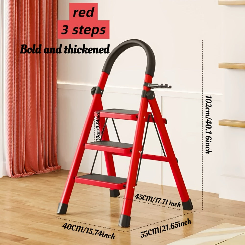Portable Folding Step Ladder 3/4/5-Step, Weight, Plastic Step Stool Ladder, Foldable Ladder for Household