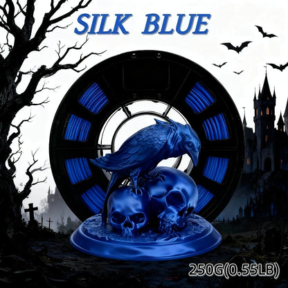 3D Printer Filament PLA 1.75mm 250g Spool with 12 Silk-Look, Transparent and Solid Color Options