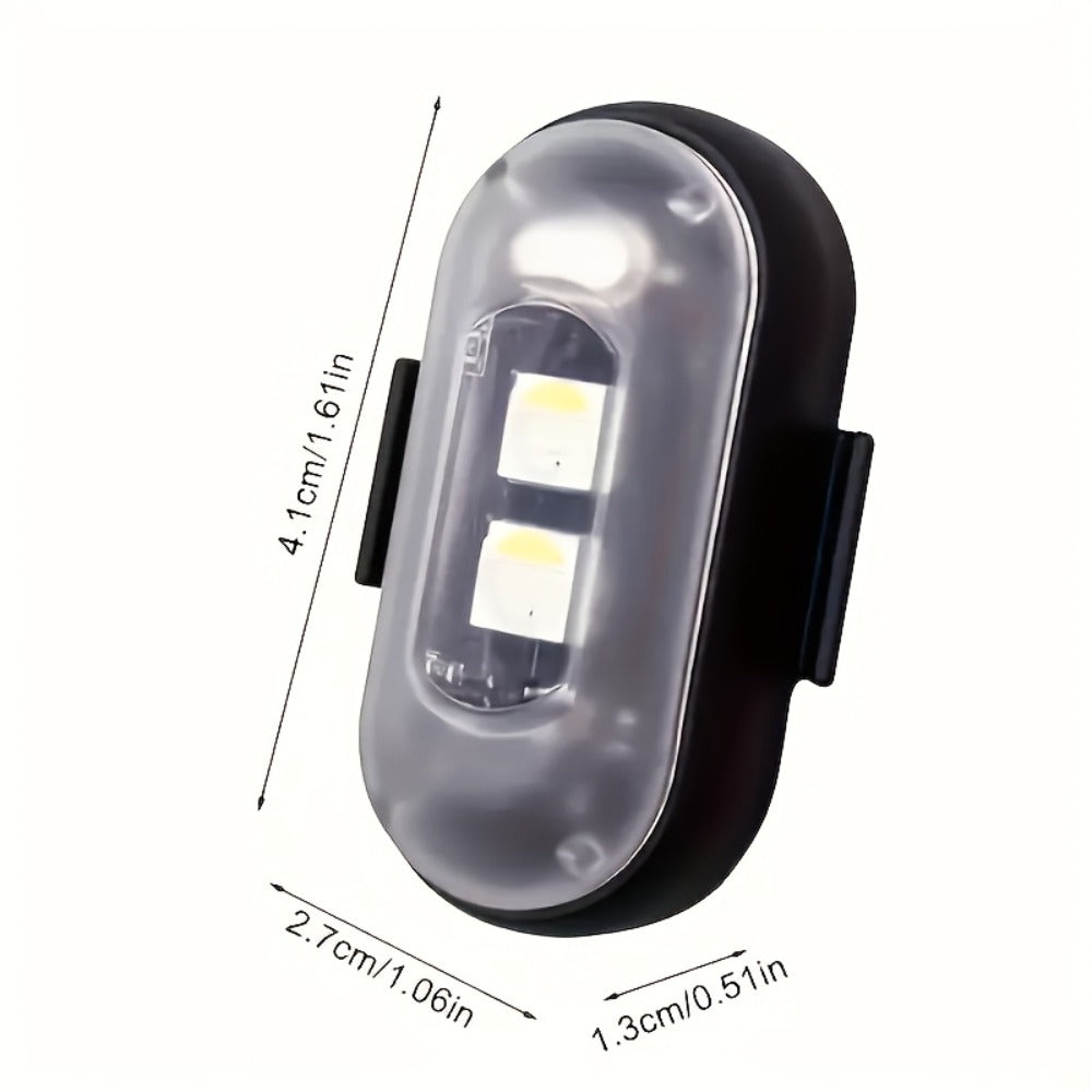 Wireless LED Strip Lights for Car – Magnetic Vibration Sensor, 8 Colors, Remote Control, USB Rechargeable