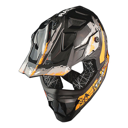 Motorcycle Helmet 1STORM Dirt-Bike Full-Face Shell with Peak Visor, XS-XXL Sizes, Padded Liner and Graphic Styles