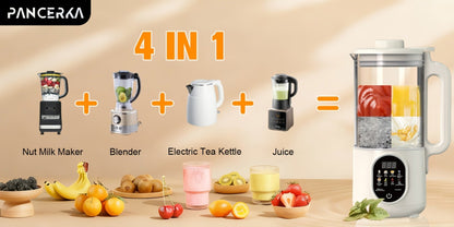 Nut Milk Maker Machine One-Touch - Multifunctional Plant-Based Milk Blender for Homemade Almond, Oat