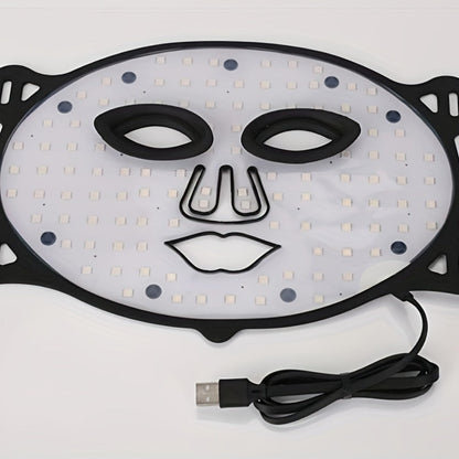 LED Face Mask 7 Color Light Therapy Photon Skin Rejuvenation Mask Portable Silicone Beauty for Entryways, Bedrooms and Living Spaces