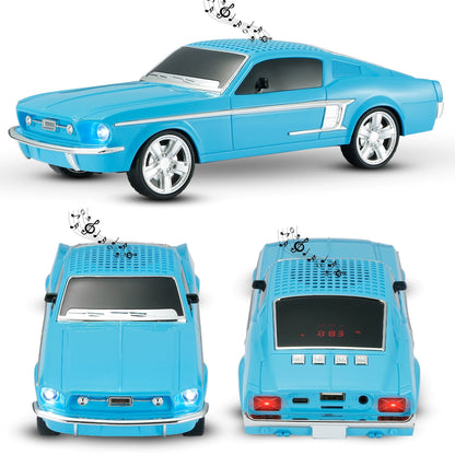 Fuzix WS-1967 Classic Car Bluetooth Speaker with LED Lights | Retro Replica Wireless Stereo, FM Radio, USB/TF/AUX, Built-in Mic