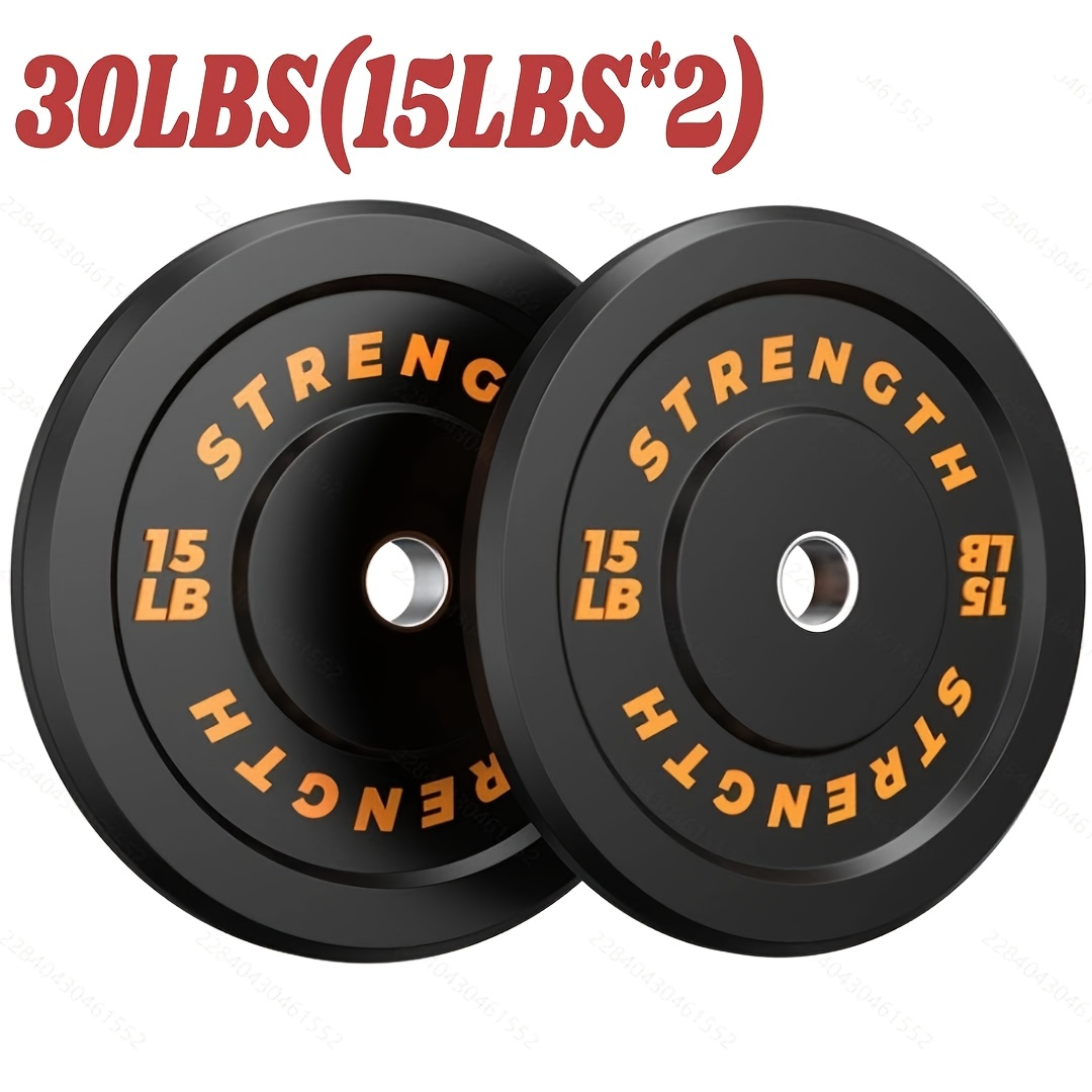 Black Olympic-Style Weight Plates with Colored Weight Markings in 10, 15, 25, 35 or 45 lb Options
