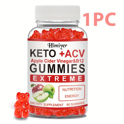 Keto ACV Gummies with Pomegranate Beet Juice B12 Vitamin C Vegan 60 Count for Women Men for Bath Time, Home Spa and Personal Care