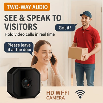 Wireless Security Camera Rechargeable Battery, No WiFi No Internet AP Hotspot, IR Night Vision, Two-Way Audio