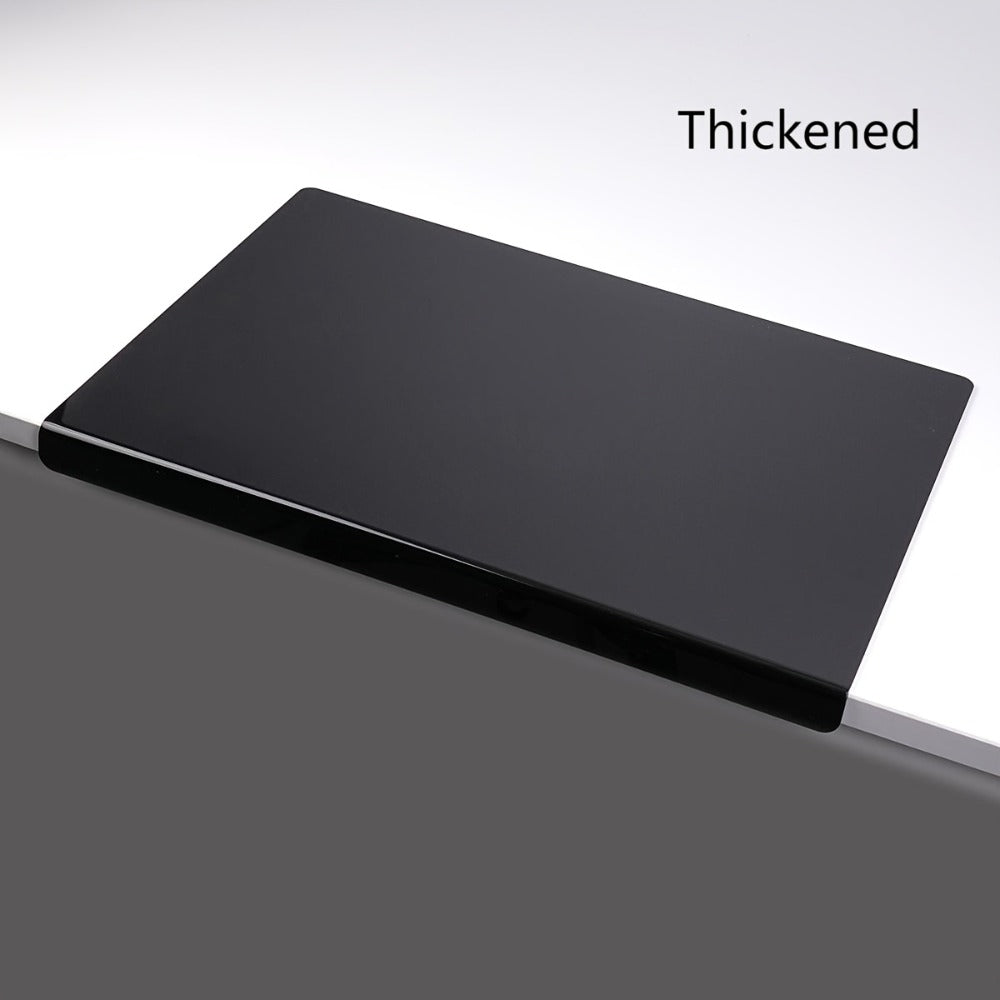 Cutting Board Acrylic Counter-Lip Surface in Black or Clear, Two Sizes and Standard or Thickened Options