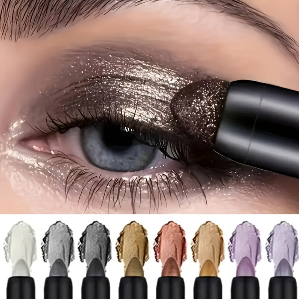 Eyeshadow Sticks and Gel Eyeliner Set 8 or 16PCS Shimmer Highly Pigmented Waterproof, for Makeup, Travel and Everyday Vanity Use