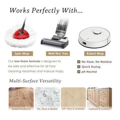 Concentrated Floor Cleaner 4X Formula 32 fl oz, SWANTALK Mop Soap Multi-Surface Streak-Free Floor Wash