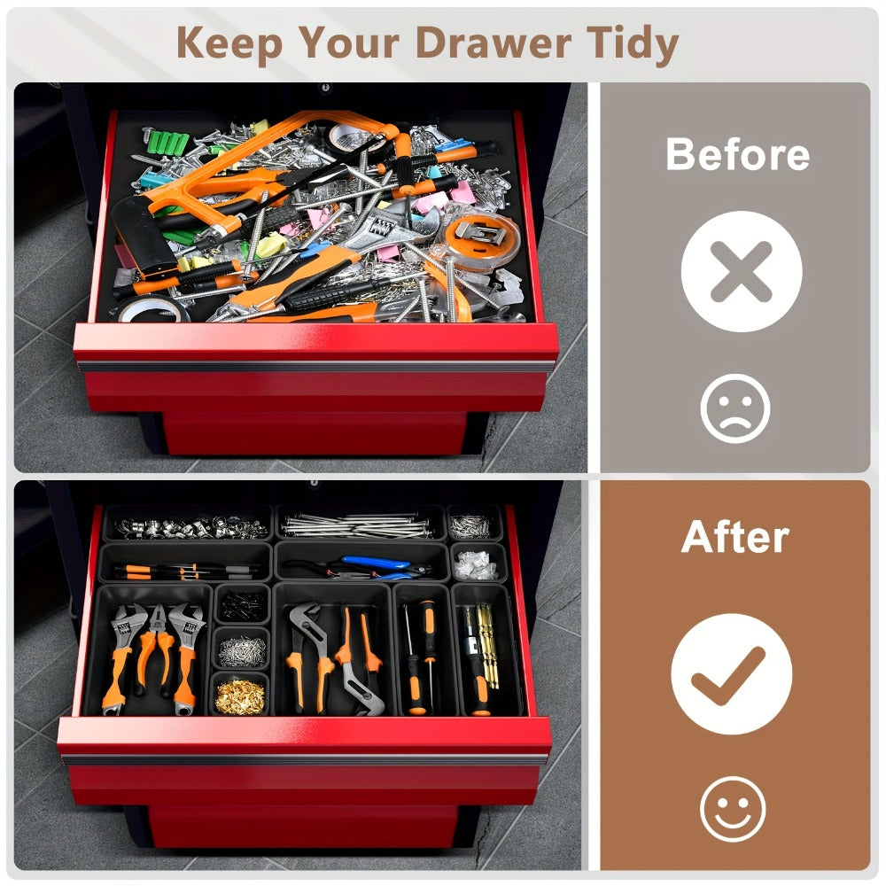 Tool Box Organizer Tray Dividers – 67 or 21 Pcs Toolbox Drawer Organizer Storage Trays for Rolling Tool Chest, Workbench Cabinet, Screws