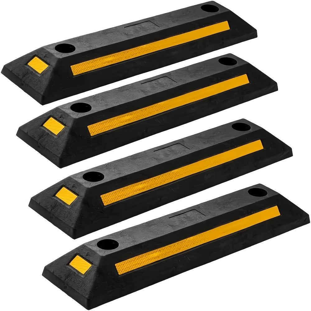 Garage Parking Curb Stop Rubber Wheel Stop 21 Inch Heavy Duty Car Tire Guide Railing for Garage Floor Wall Protector Vehicle Parking Aid 1pc