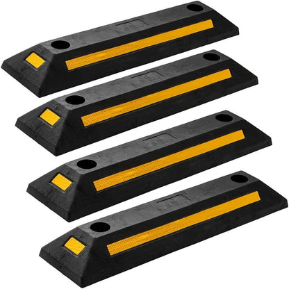 Garage Parking Curb Stop Rubber Wheel Stop 21 Inch Heavy Duty Car Tire Guide Railing for Garage Floor Wall Protector Vehicle Parking Aid 1pc