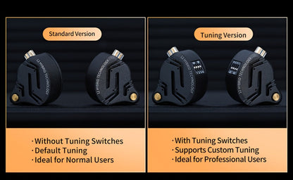 KZ ZS12 PRO X In-Ear Monitor Hybrid IEM Headphones Detachable Cable Noise Cancelling for Bedside Audio, Alarms and Room Entertainment