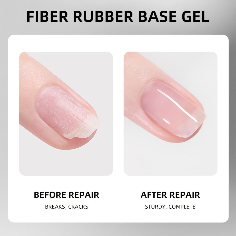 Fiber Nail Glue 3pcs Set, Quick Dry Fiberglass Reinforced Adhesive for Nail Tips Extension, Broken Nail &