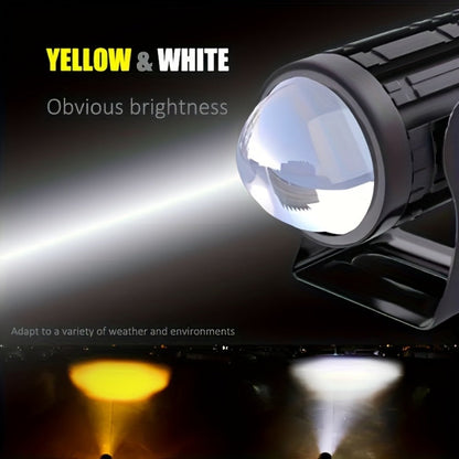Dual-Color LED Vehicle Work Light Set, Two-Piece 8–80 V Pair with 6000 K White and 3000 K Yellow Output