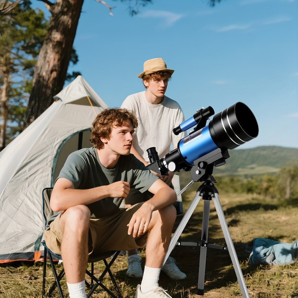 150X Telescope 70mm Aperture for Adults High Power Portable Monocular with Tripod Phone Holder Eyepiece Barlow Lens for Stargazing Nature