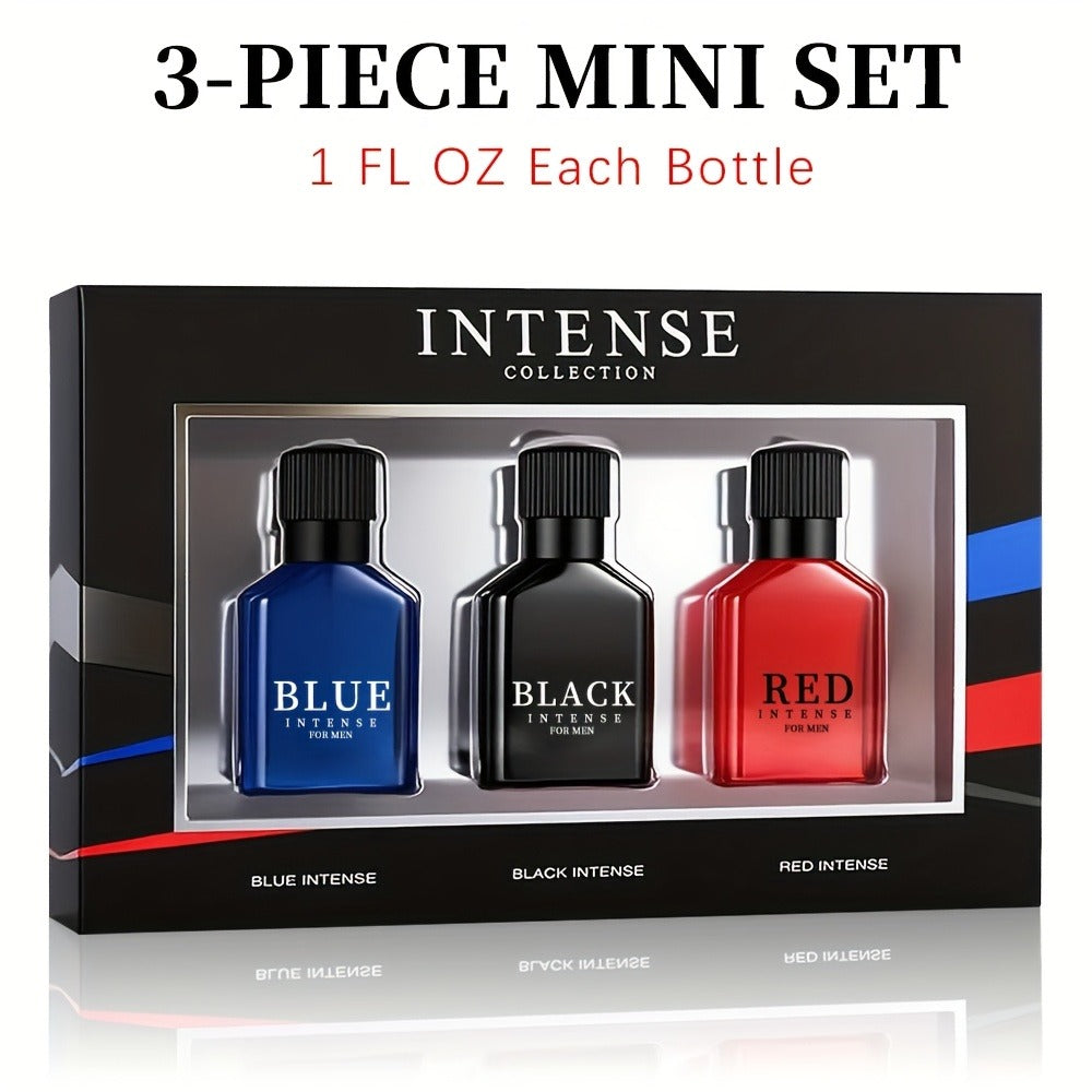 Cologne Gift Set for Men 3 Piece EDT Spray Absinthe Lemon Sage Eau de Toilette Mini 1oz for Bath Time, Home Spa and Personal Care