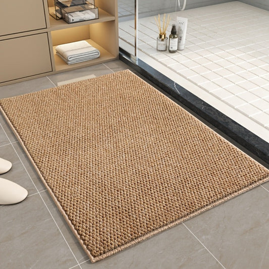 Imitation Sisal Bath Mat and Entryway Rug, 31.5 x 47.24 Inches in Dark Gray or Brown Woven Styles