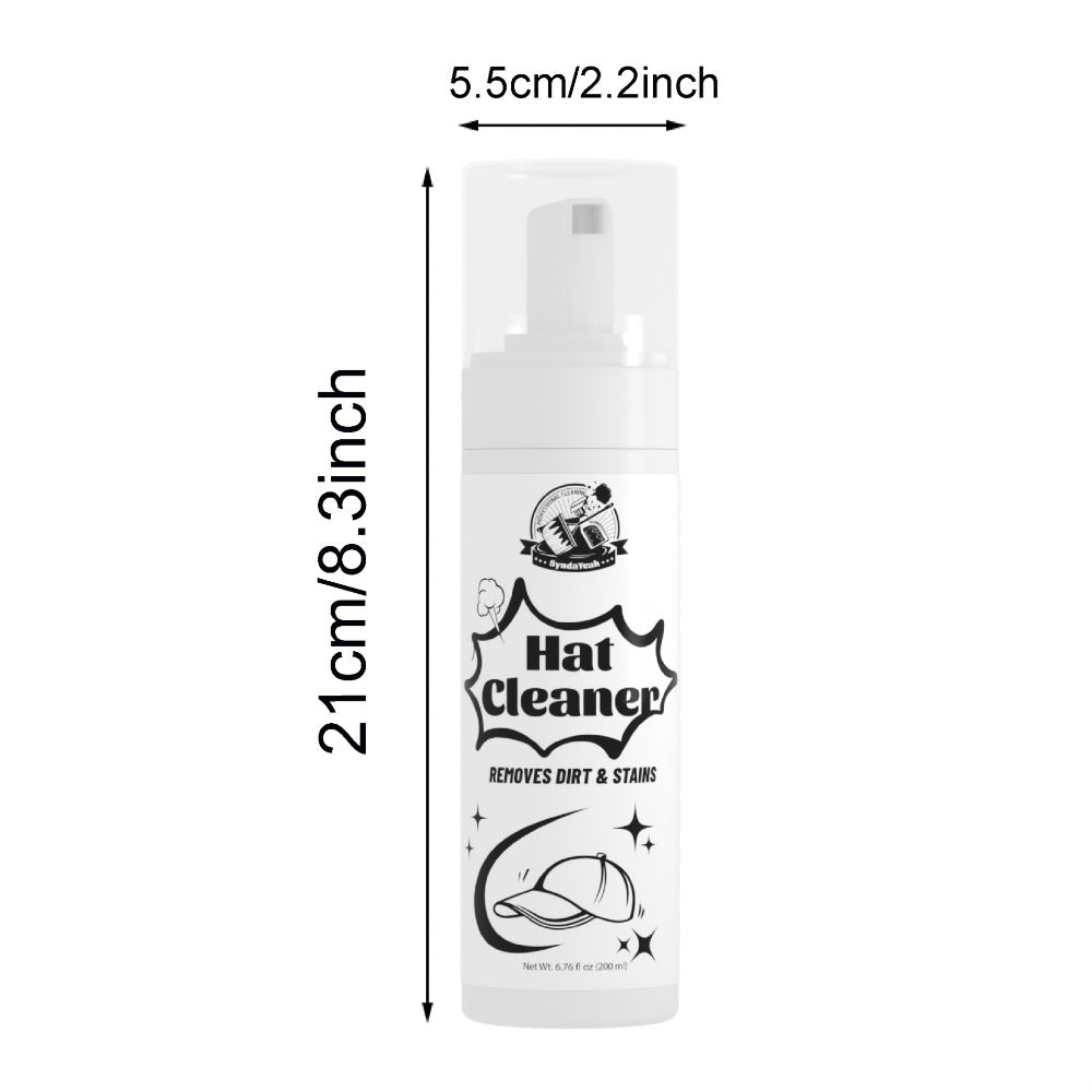 Hat Cleaner Foam Spray – Professional Stain Remover for Wool, Felt & Fur Hats, Removes Dirt, Sweat & Fingerprints, 6.76 Fl Oz (200ml)