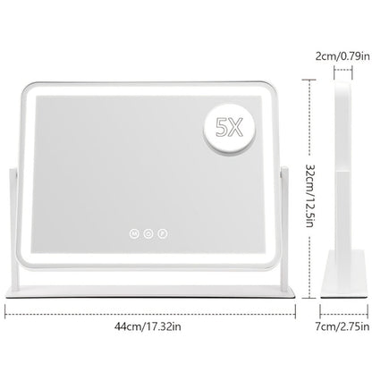 Vanity Mirror with Lights and 5X Magnifying Spotlight, for Makeup, Travel and Everyday Vanity Use