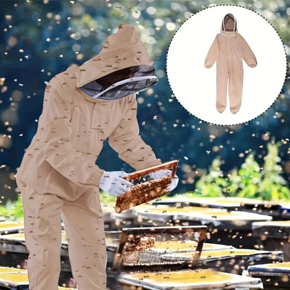 Full Body Bee Suit 3-Layer Breathable Veil Hood Gloves Filter Screen for Garden, Patio and Yard Use
