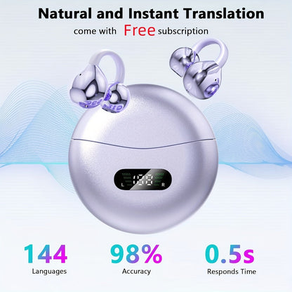 Open-Ear Clip Earphones Bluetooth 5.4 Wireless Earbuds for Glasses Wearers Small Ears Low Latency for an Everyday Personal Care Routine