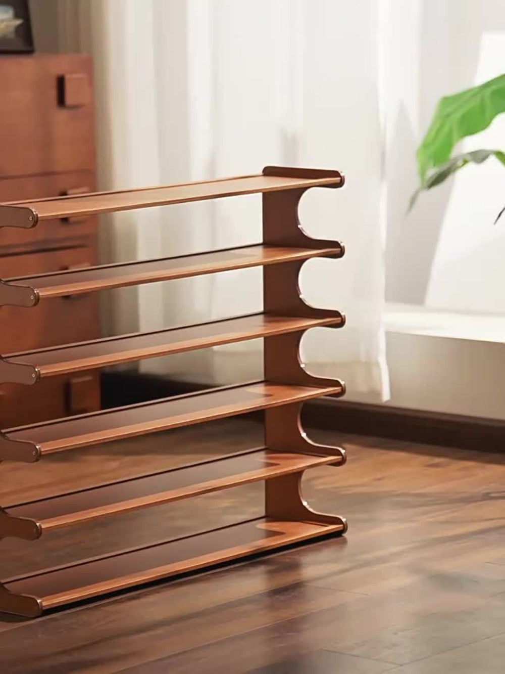 Bamboo Shoe Rack 3 5 6 Layer Widened Reinforced – Multi-Tier Shoe Storage Stand for Entryway Bedroom Living Room Garage