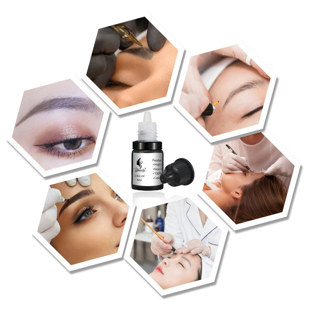 Permanent Eyebrow Tattoo Kit PMU Pen - Includes Tattoo Pen, Ink, Eyebrow & Lip Tattoo Needles, Practice Accessories