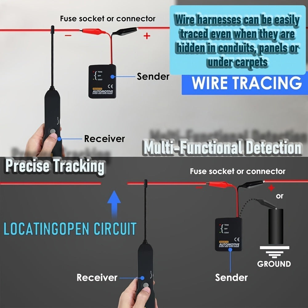 Automotive Wire Tracker EM415PRO 6-42V DC – Non-Contact Induction Probe Circuit Tester for Fast Locating Broken Wires & Short Circuits