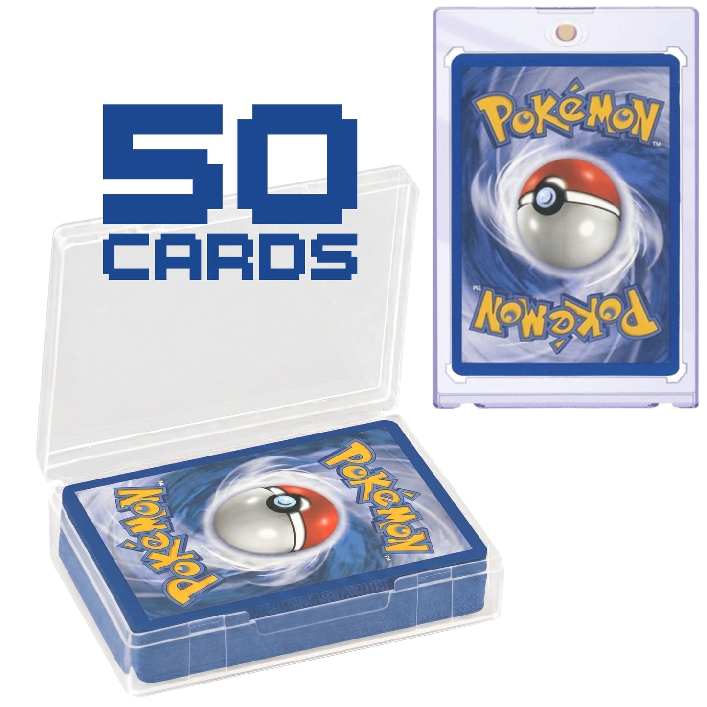 Trading Card Game 51-Card Assortment with Magnetic Card Holder and Deck Box with Item-Specific Card Count, Pack and Storage Choices