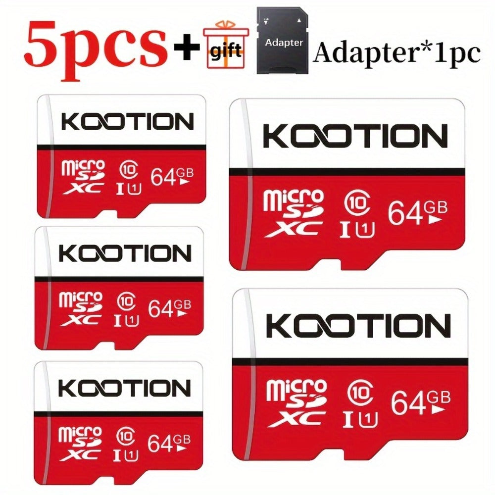 A1 C10 U1 Micro SD Card 5 Pack TF Memory Card 90MB/s High Speed 128MB to 128GB SDXC for Security for an Everyday Personal Care Routine