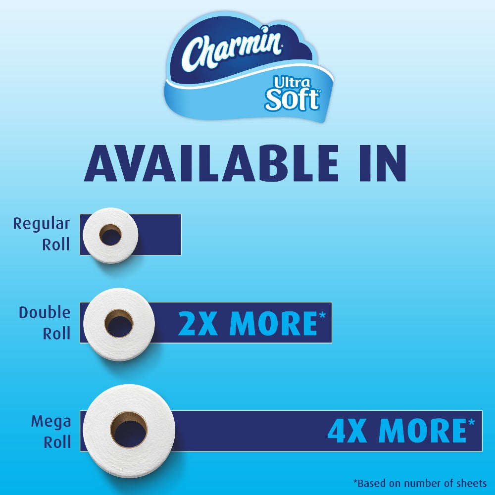 Charmin Ultra Toilet Paper Mega Roll - 2-Ply 200 Sheets per Roll, & Strong Bath Tissue, Available in Mega