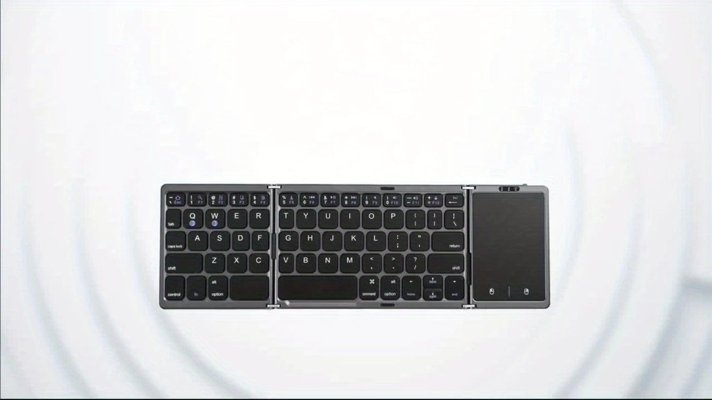 Tri-Fold Bluetooth Keyboard with Touchpad Rechargeable Portable Foldable Wireless Keyboard for an Everyday Personal Care Routine