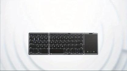 Tri-Fold Bluetooth Keyboard with Touchpad Rechargeable Portable Foldable Wireless Keyboard for an Everyday Personal Care Routine