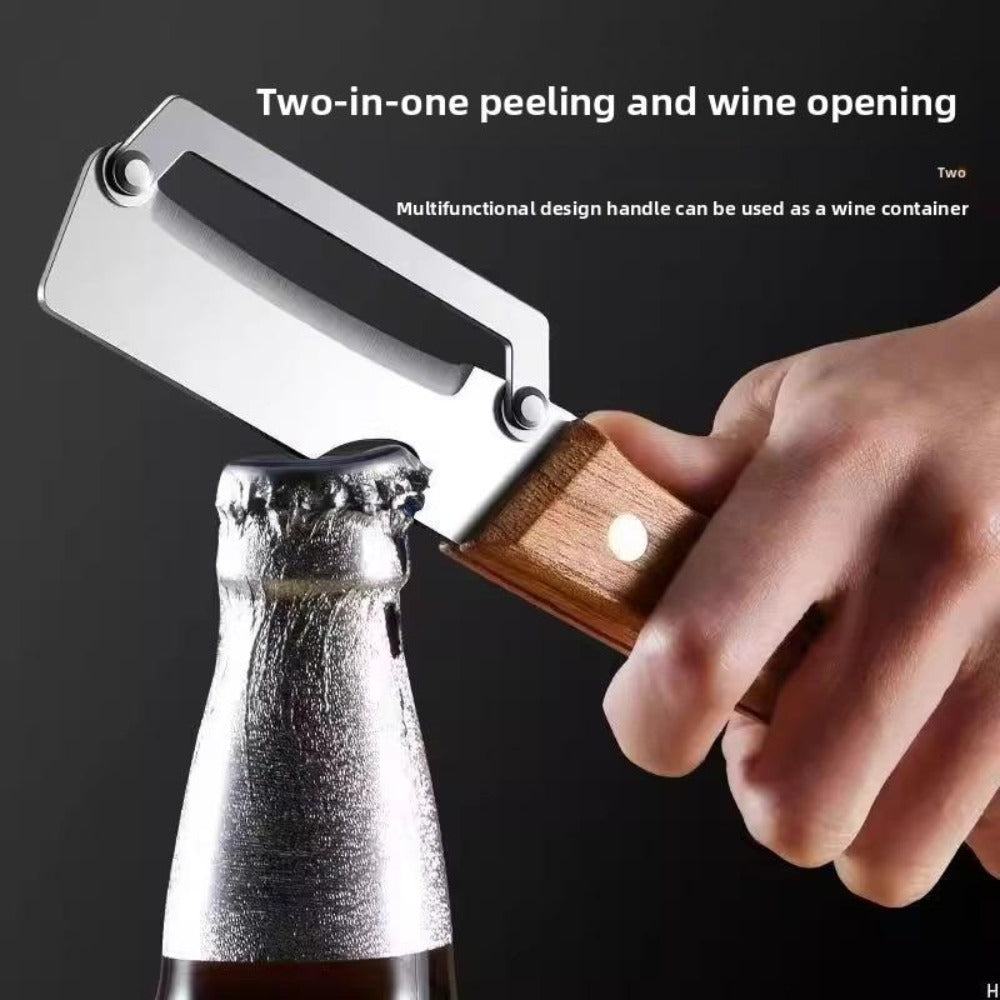 Fruit Peeling Knife Set 2pcs, Stainless Steel Pineapple Eye Remover & Sugar Cane Rind Cutter