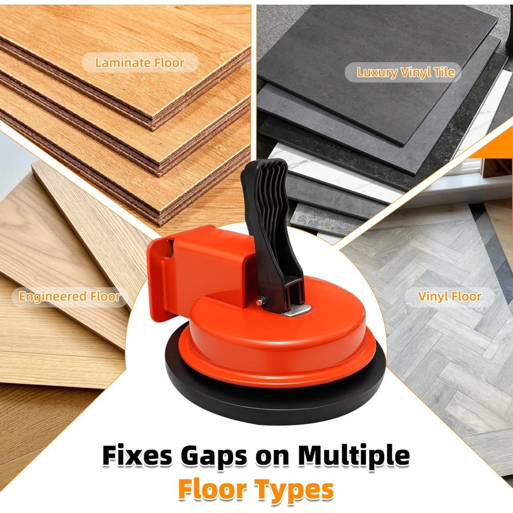 Floor Gap Tool Reinforced Iron Suction Cup Pull System for Laminate Vinyl Composite for Entryways, Bedrooms and Living Spaces