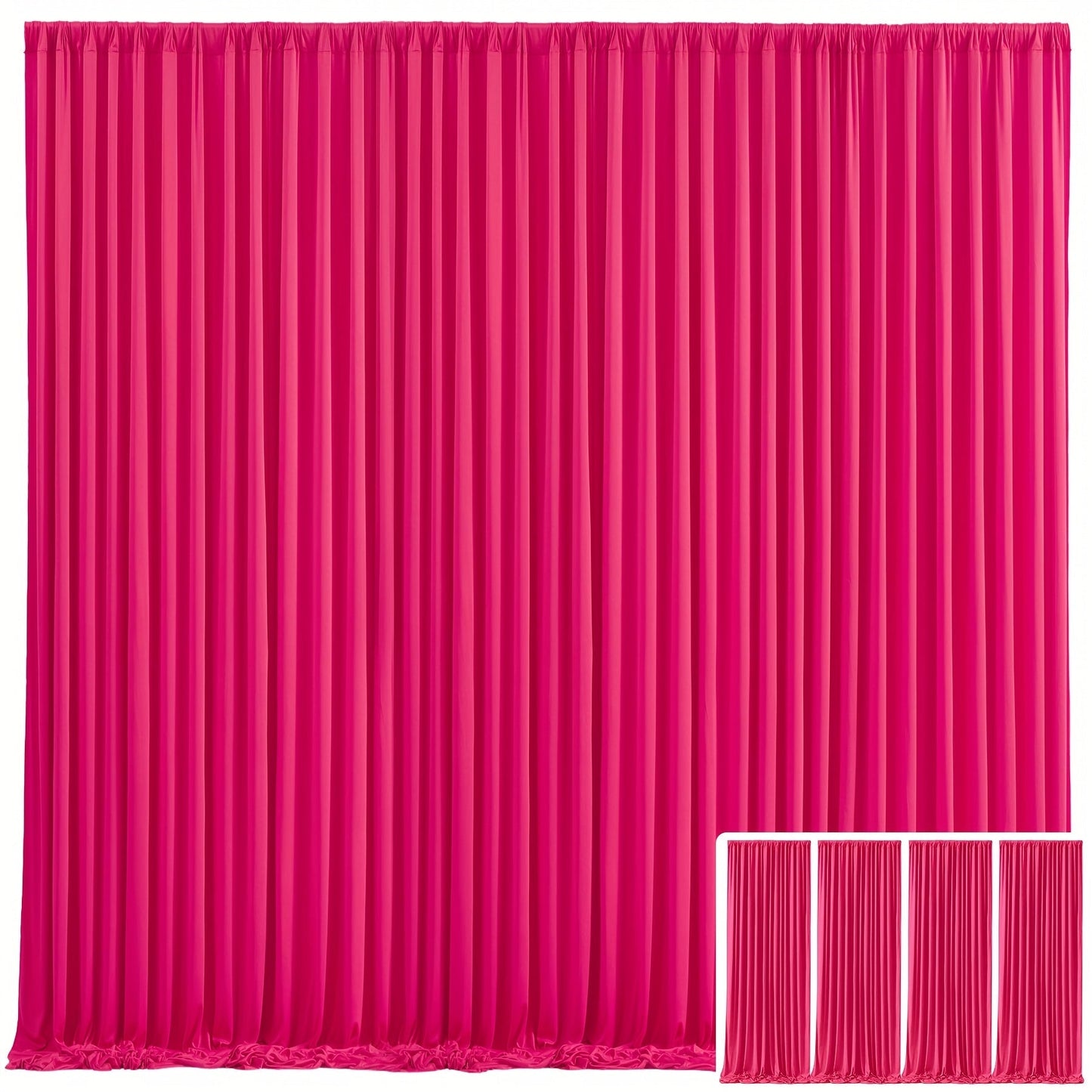 Elegant Fabric Backdrop Curtains 4pcs with Poles 59x85in Non-Transparent Wrinkle-Free Party Photo for an Everyday Personal Care Routine