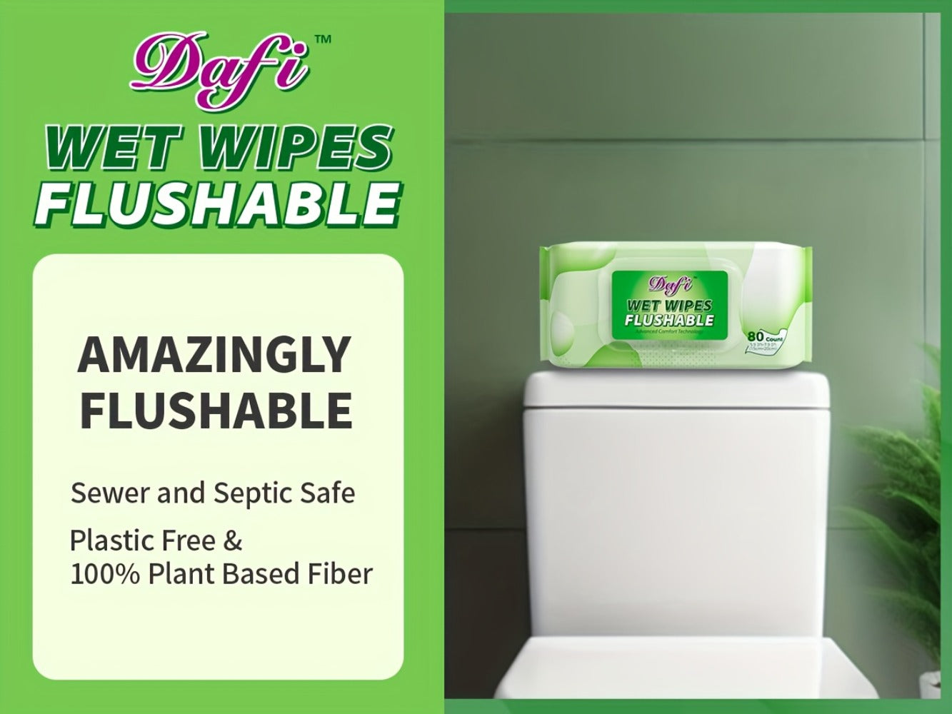 Flushable Wipes for Adults 1200 Count 15 Packs Unscented Toilet Wipes No Alcohol 100% Plant for Entryways, Bedrooms and Living Spaces