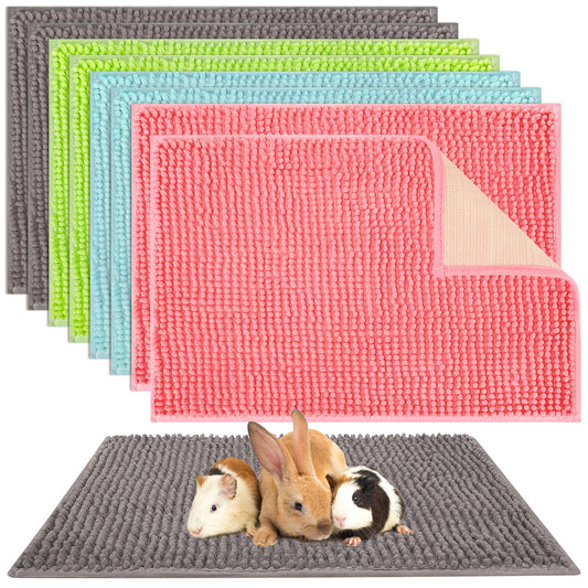 Guinea Pig Cage Liner 8 Pack Reusable Washable Bedding Mat 16x12 Inch, Absorbent Small Animal Cage Pad for Guinea Pig Rabbit Hamster