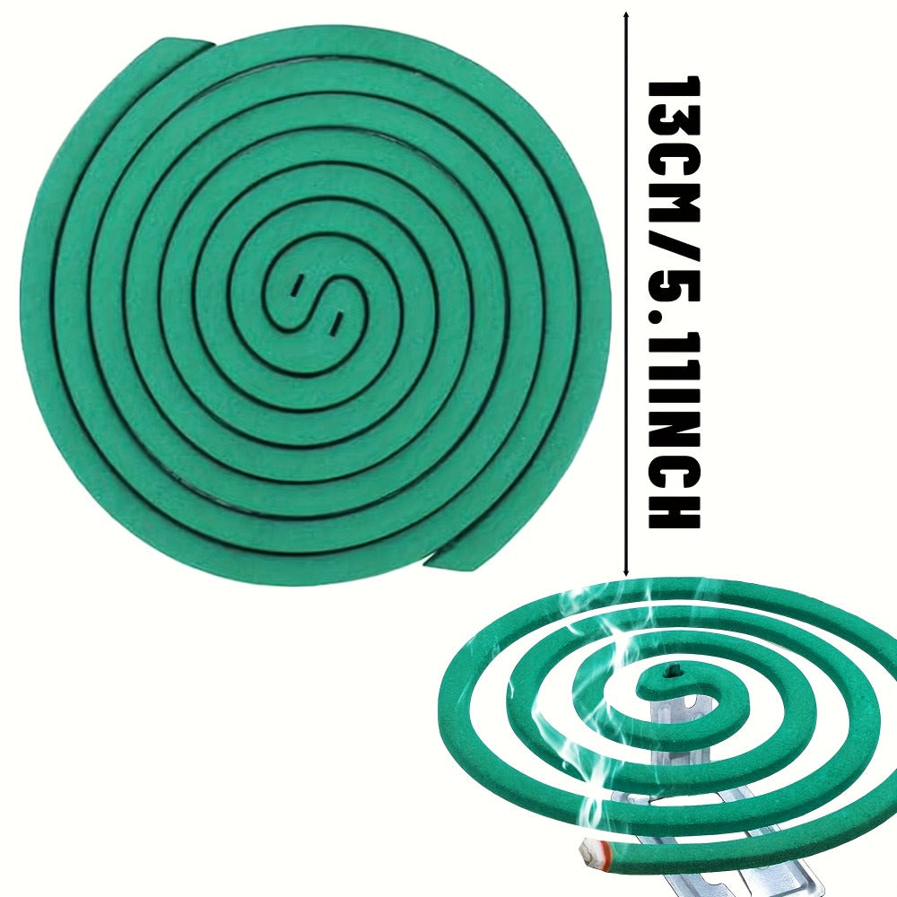 Lemongrass Spiral Incense Coils 10 Pack - Large Natural Herbal Incense for Outdoor Patio, Camping