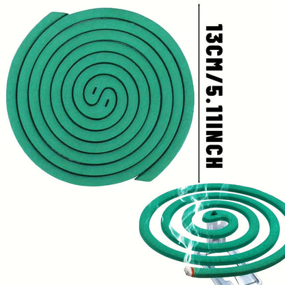 Lemongrass Spiral Incense Coils 10 Pack - Large Natural Herbal Incense for Outdoor Patio, Camping