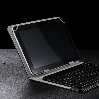 Universal Tablet Case with Wireless Keyboard 10.1 Inch, Removable Bluetooth Keyboard, PU Leather Folio Cover