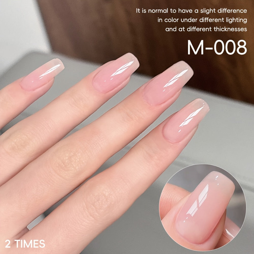 Gel Nail Polish 4-Piece Nude-Pink Frame-Bottle Set with Opaque Shades 05, 06, 08 and 17 for Manicures