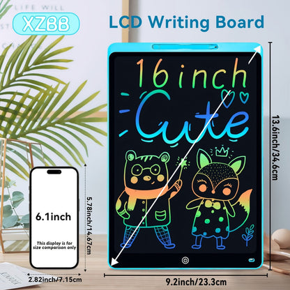 Large LCD Drawing Tablet for Kids 16 & 20 Inch, Colorful Erasable Electronic Doodle Board Reusable Writing Pad